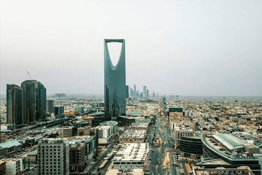 Aerial view of Riyadh, Saudi Arabia