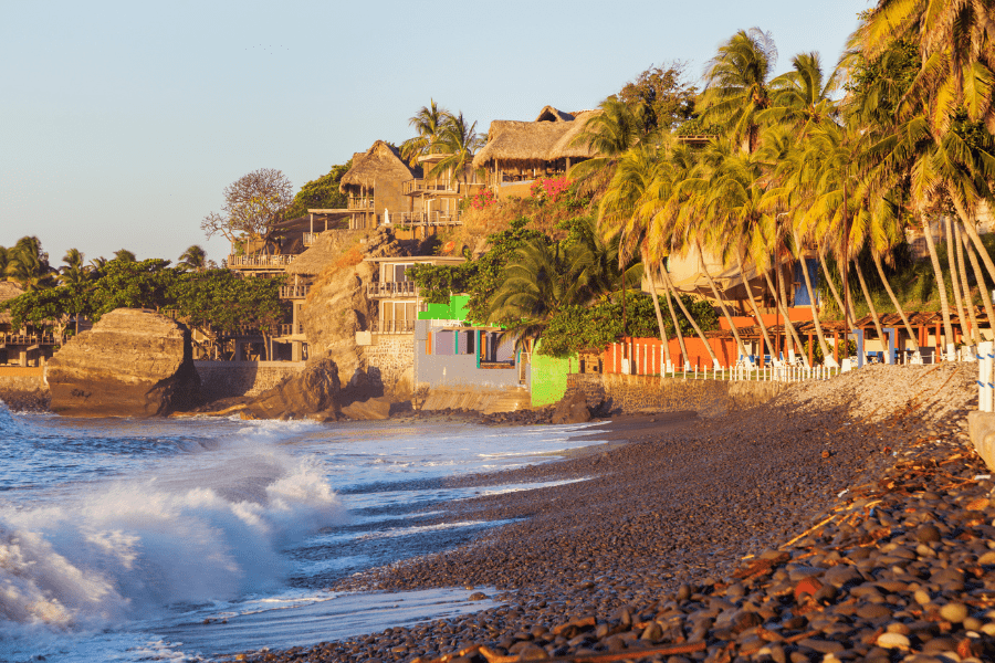 El Tunco beach in El Salvador