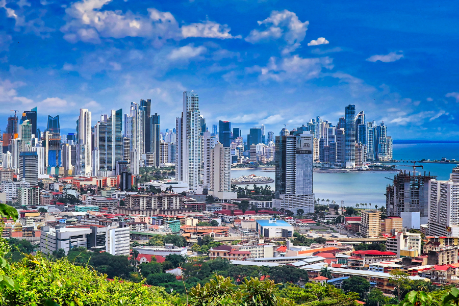 View from Ancon hill, Panama city, Panama